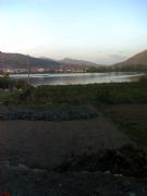 Desde el camino, vista del embalse. Petn, Orense